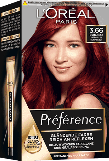 Rote Haare Budapest Booster Intensives Dunkelrot 366 Preference Packshot